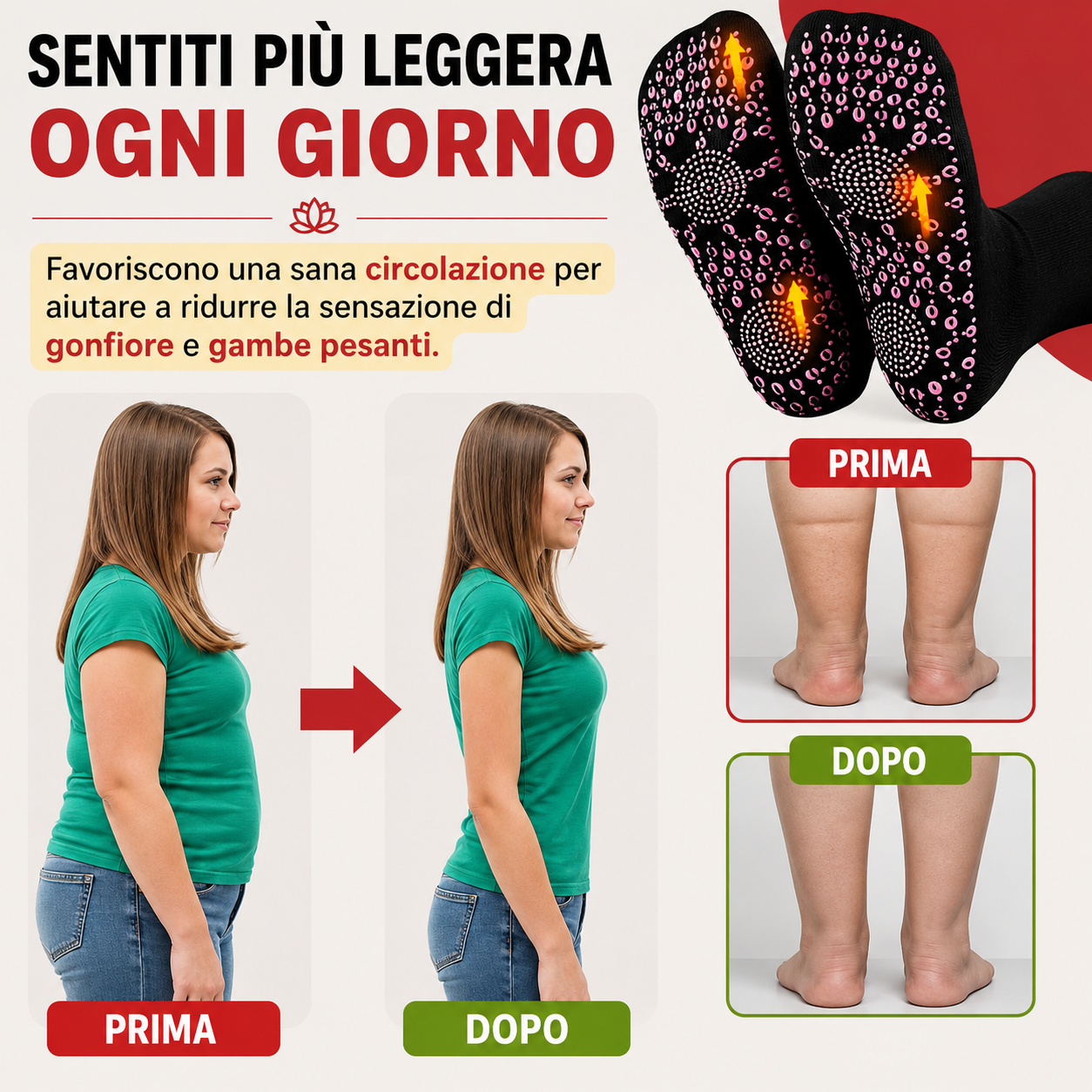 Calzini Anti-Varici™ – Migliora la Circolazione e Allevia il Dolore alle Gambe